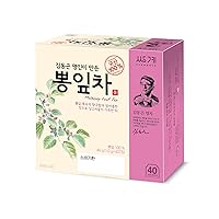 Ssanggye Wild Mulberry Leaves Tea 1.0g X 40 Tea Bags, Premium Korean Herbal Tea Hot Cold Caffeine-free Herb Savory 4 Seasons Great Daily Drink Made in Korea