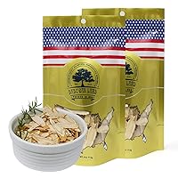 American Ginseng Slices from Wisconsin (Sliced Ginseng Root Wisconsin Grown!Most People Use It to Make Ginseng Tea! Good for Health! 花旗参片/西洋参片 （Sliced Ginseng Root） 113g/Bag