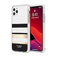kate spade new york Park Stripe Case for iPhone 11 Pro Max - Defensive Hardshell with Cream Bumper