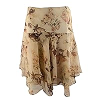 Women's Floral Georgette Skirt 10 Petite
