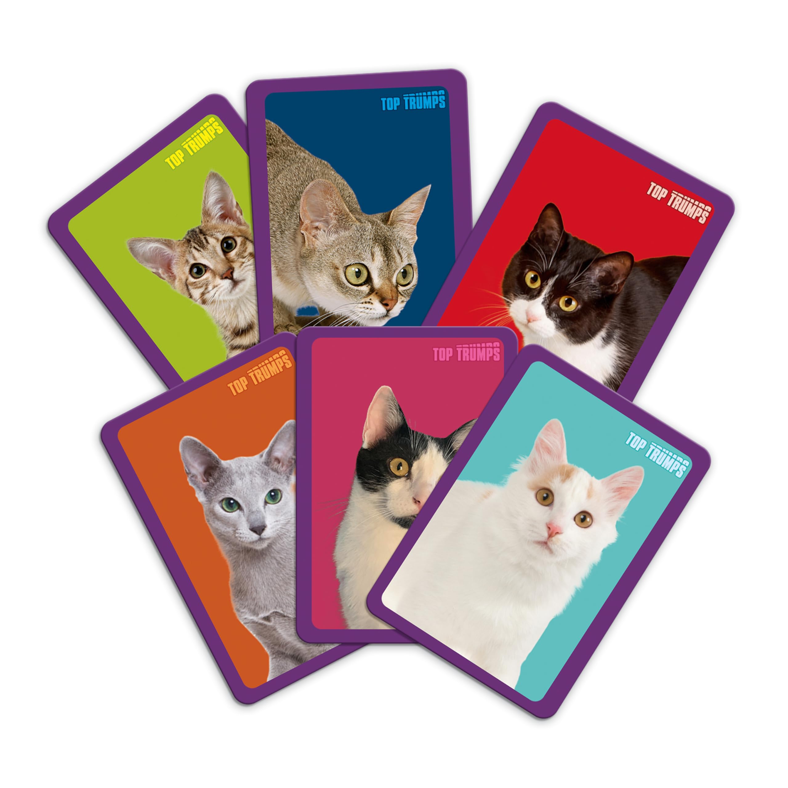 Cats Top Trumps Match Board Game; Matching Cube Game with Kitties Like ragdolls, Manx, and More Family Game for Ages 4 and up