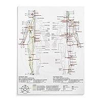 Five Elements Theory Chinese Meridian Chart Acupuncture Poster Hospital Decoration Poster Wall Poster Art Canvas Printing Poster Office Bedroom Aesthetic Poster Unframe-style 24x32inch(60x80cm)