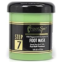 FOOT SPA - Cream Mask for foot, 16 Oz With Peppermint and Eucalyptus Oil - Pedicure Massage for Tired Feet and Body, Hydrating, Fresh Skin - Infused with Hyaluronic Acid, Amino Acids