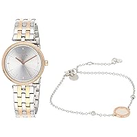 Esprit Women's Silver Dial Quartz Analog Watch, Rose Gold/Silver, Rose Gold/Silver, Bracelet, Rose Gold/Silver, Bracelet