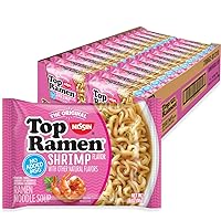 Nissin Top Ramen, Shrimp Flavor, The Original Instant Ramen,3 Ounce (Pack of 24)
