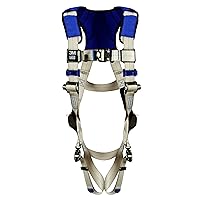 DBI-Sala ExoFit X100 Comfort Vest Safety Harness Fall Protection, OSHA, ANSI, General Purpose, 1 D-Ring Connection, Quick Connect Leg and Chest Buckles, Zinc Plated Steel, 1401022, Large