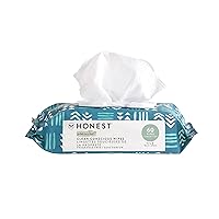 The Honest Company Clean Conscious Unscented Wipes | Over 99% Water, Compostable, Plant-Based, Baby Wipes | Hypoallergenic for Sensitive Skin, EWG Verified | Balance Blues, 60 Count
