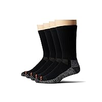 Merrell Men's and Women's Durable Everyday Work Crew Socks-3 & 6 Pair Packs-Unisex Arch Support and Anti-Odor Cotton