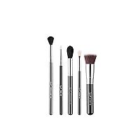 SIGMA Beauty Most Wanted Makeup Brush Set – Set of 5 Favorite Makeup Brushes for Foundation, Highlighter, Eyeshadow, Pencil Liner, and Blending (5 pcs)