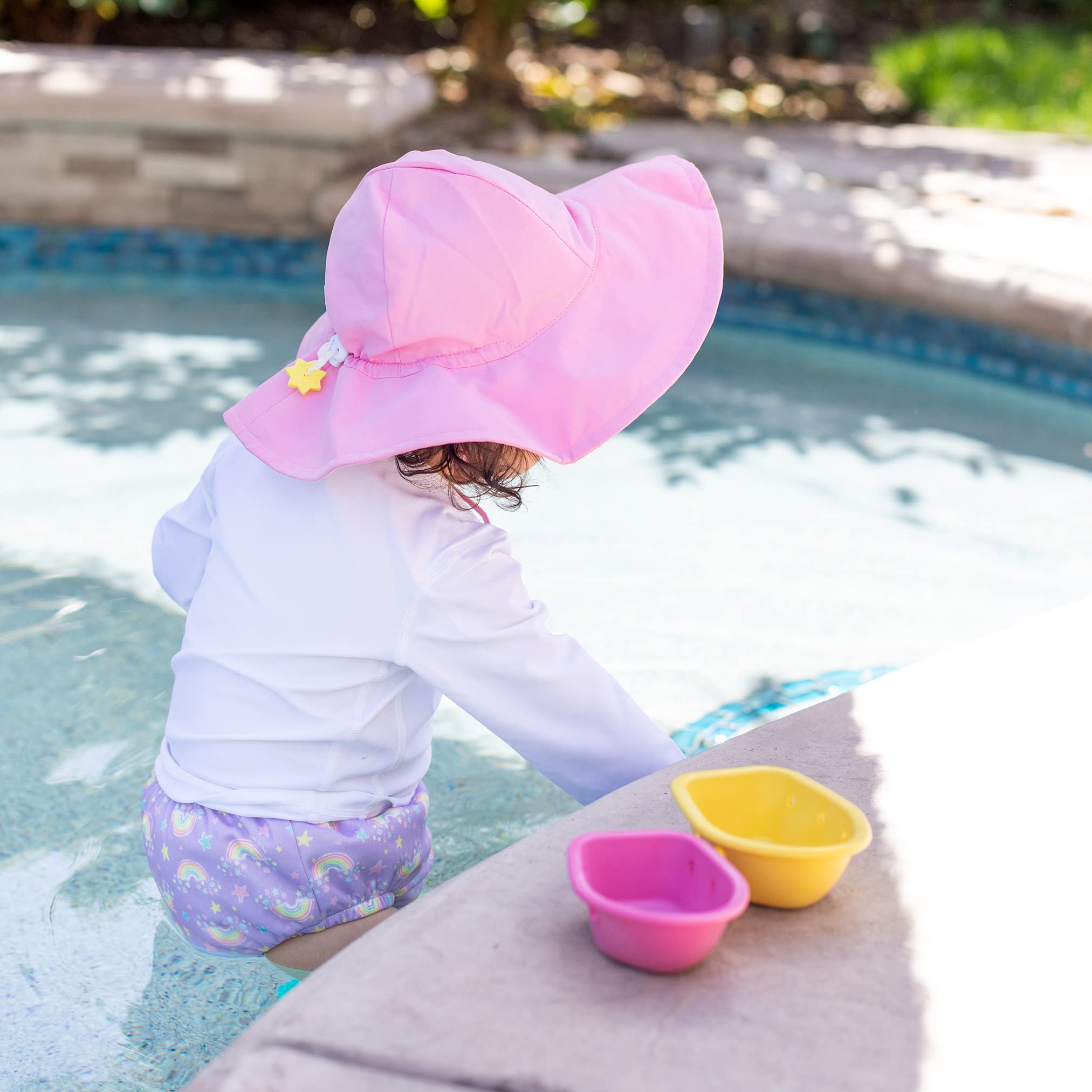 i play. Baby Girls' Brim Hat | All-Day UPF 50+ Sun Protection for Head, Neck, & Eyes