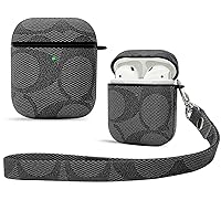 Pujuyeka Leather Luxury Case for AirPods 3rd Generation 2021 with  Keychain,Designer Plaid Cute Airpod Charging Case Cover Aesthetic Lockable