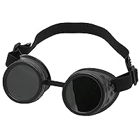 Steampunk Goggles Mad Scientist Goggles Cosplay Glasses (Black)