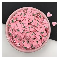 NIANTU10 100g 1cm Pink Peach Slice Polymer Clay Sprinkles for Crafts Making DIY Crystal Mud Filling Accessories Scrapbook Decor Gift (Color : Pink)