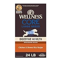 Wellness CORE Digestive Health Large Breed Chicken & Brown Rice Dry Dog Food, 24 Pound Bag