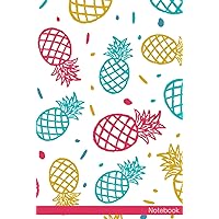 Notebook: Pineapple Notebook Journal For Teens and Adults | 120 Pages | Grey Lines | Glossy Cover | 6 x 9 In