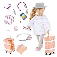 Lori Dolls – Leighton's Travel Set – Mini Doll & Travel Accessories – 6-inch Doll with Outfit & Luggage Set – Pillow, Camera, Passport – Small & Portable Toys for Kids – 3 Years +