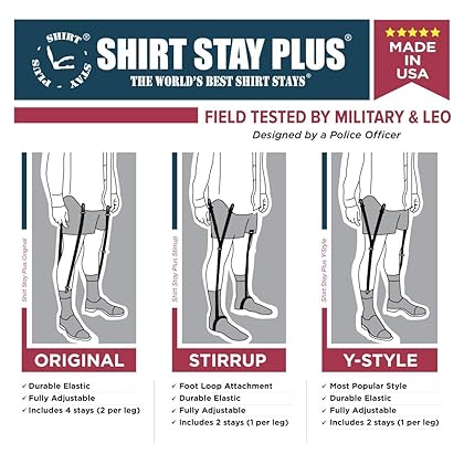 Shirt Stay Plus World's Best Shirt Stays from Made in USA (Y-Style, Select Series)