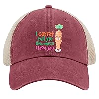 I Carrot How Much I Love You Hat for Mens Baseball Caps Soft Washed Ball Cap Adjustable