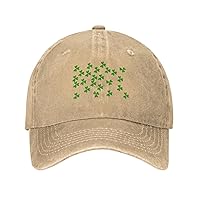 Four Leaf Clover Symbol of Good Luck Gifts Cowboy Baseball Cap Dad Hat Unisex Adjustable Upf50+ Golf Gym