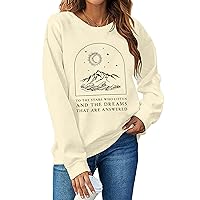 MNLYBABY Acotar Velaris Sweatshirt Women Vintage Moon Graphic Shirts Acotar Shirt City of Starlight Pullover Tops