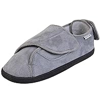 Mens Dunlop Soft Fur Lined Touch Fastening Slippers