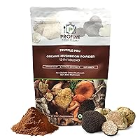 Truffle PRO Mushroom Powder 12- in - 1 Super Blend with Black Truffle and White Truffle - USDA Organic - Supplement - Add to Coffee/Tea/Smoothies - Whole Mushrooms - No fillers