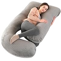 BATTOP Pregnancy Pillow for Sleeping,Full Body Maternity Pillow with Removable Cover,Support for Back,Legs,Belly,HIPS for Pregnant Women,Pregnancy Must Haves,Body Pillows for Adults