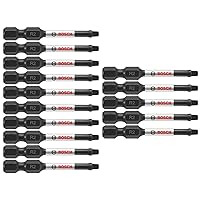 BOSCH ITSQ2205 5-Pack 2 In. Square #2 Impact Tough Screwdriving Power Bits