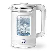 Stainless Steel Electric Tea Kettle, Electric Kettles for Boiling Water, 1.7L Electric Kettle, Cordless Water Boiler with 360 Degree Rotational Base, Automatic Shut Off, 1000W, Silver (White)