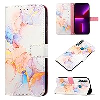 Cell Phone Flip Case Cover Designed for VIVO Y17/Y15/Y12/U10/Y11/Y3 Marbling Case,Slim Stylish Protective Bumper Case PU Leather Wallet Phone Cover with Card Holder Flip Kickstand