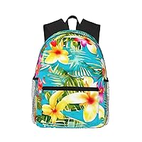 Summer Style Hawaiian Print Backpack For Women Men, Laptop Bookbag,Lightweight Casual Travel Daypack