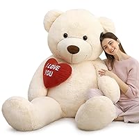 MaoGoLan Big Teddy Bear 5 Feet Tall for Girlfriend - I Love You Red Heart Giant Teddy Bear Stuffed Animal - Huge Valentines Teddy Bear for Boyfriend,Wife,Lover - Valentine's Day, Anniversary, Birthday