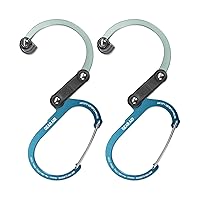 GEAR AID HEROCLIP Carabiner Gear Clip and Hook (Medium) for Camping, Backpack, Suitcases and Garage Organization