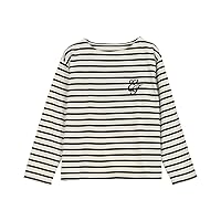 Kobe Lettuce, 100% Cotton, Embroidered Logo on the Chest Long T-Shirt, Women's, Long Sleeve, Logo T-Shirt, Autumn C6874
