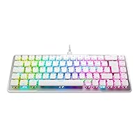 ROCCAT Vulcan II Gaming Keyboard, Mini, JP ISO, Japanese Layout, Wired, White/White, Optical Linear Mini (65%), RGB, Windows 7 or Later