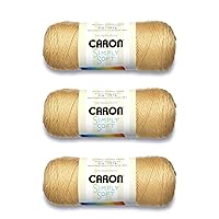 Caron Simply Soft Autumn Maize Yarn - 3 Pack of 170g/6oz - Acrylic - 4 Medium (Worsted) - 315 Yards - Knitting, Crocheting & Crafts
