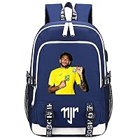 Teens Casual Laptop Bag-Neymar JR Graphic Travel Bagpack,Large Daily Knapsack with USB Charging Port