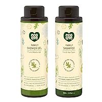 ecoLove - Natural Shampoo & Moisturizing Body Wash Set for Dry Skin - With Organic Cucumber - No SLS or Parabens - Vegan and Cruelty-Free Shower Gel, 17.6 oz