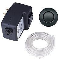 20-MSAS-65-MTBKSingle Outlet Garbage Disposal Air Switch, Kitchen Sink Top On and Off Kit for Waste Disposers, Includes Button, Tubing, 120V Power Module, and Hardware, Matte Black
