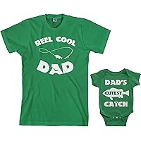 Threadrock Reel & Cutest Catch Infant Bodysuit & Men's T-Shirt Matching Set