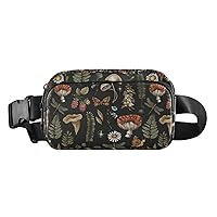 Mushroom Belt Bag for Women Fanny Pack Travel Waist Bags Lightweight for Traveling Casual Running Hiking Cycling