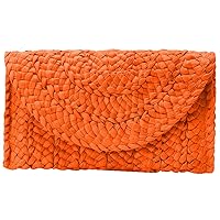 Obosoyo Women's Straw Clutch bags Handbag Straw Purse Envelope Bag Wallet Summer Beach Bag Woven Bag Purse Wallet