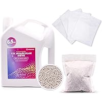 6.5 LBS 13X Molecular Sieve Desiccant Beads, Reusable Dessicant Dehumidifiers Desiccant Moisture Absorber with 20pcs Resealable Nonwoven Zip Bags