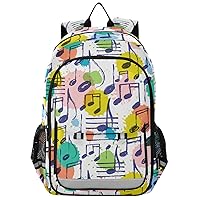 ALAZA Bright Color Music Note Backpack Bookbag Laptop Notebook Bag Casual Travel Daypack for Women Men Fits15.6 Laptop