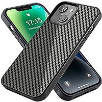 Designed for iPhone 14 Plus Case 6.7 inch, Military-Grade Drop Protection, Carbon Fiber for iPhone 14 Plus Shockproof Slim Thin Cover, Support Wireless Charging for Men & Women, Gloss Black