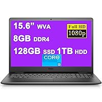 Dellnspiron 15 3000 3501 Premium Business Laptop 15.6nch Full HD Anti-Glare Display 11th Generationntel3-1115G4 Processor 8GB DDR4 128GB SSD + 1TB HDDntel UHD Graphic HDMI Win10 Black (Renewed)