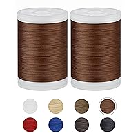 Extra Strong Upholstery Thread,Brown 330 Yards Bonded Nylon Thread for Denim Leather,Craft,Machine,DIY and Home (2 Pack)