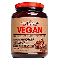 Arms Race Nutrition Vegan Gourmet Plant-Based Protein Blend - 32 oz. (2 lbs) (Chocolate Brownie)