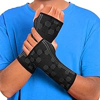 Wrist Support Sleeves (Pair) – Medical Compression for Carpal Tunnel and Wrist Pain Relief – Wrist Brace for Men and Women – Made from Innovative Breathable Elastic Blend