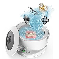 PELCAS Ultrasonic Cleaner, Ultrasonic Jewelry Cleaner Machine with 25 Oz(750ml) Detachable Tank, 5 Digital Timer Glasses Cleaner for Jewelry, Ring, Silver, Retainer, Denture, Hair Brush, Gold, Aligner